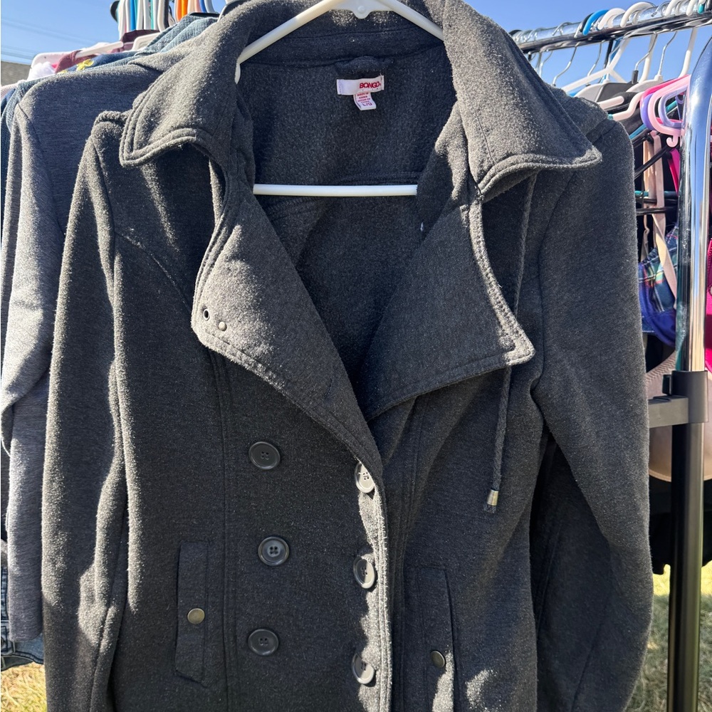 BONGO Women's Black Pea Coat